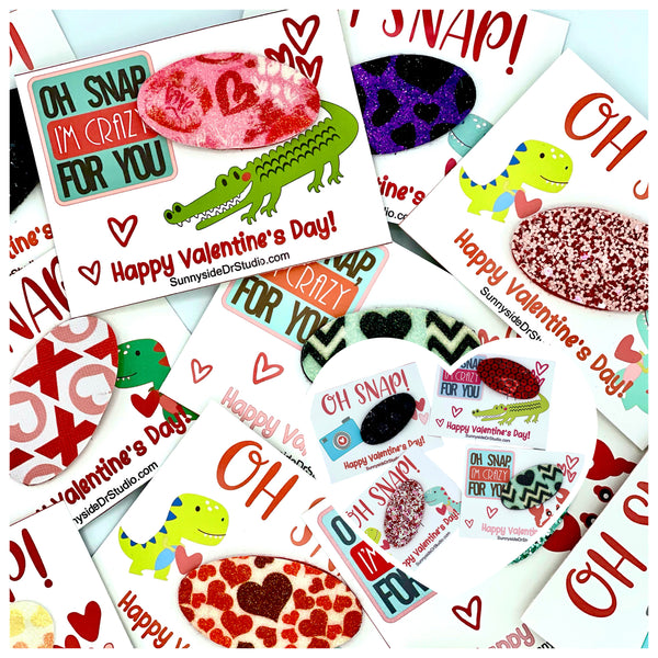 Valentine Cards With Oval Snap Clips