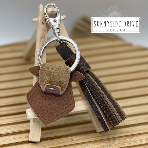 Cow Leather Keychain