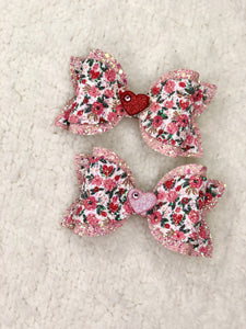 Floral Valentine's Bow