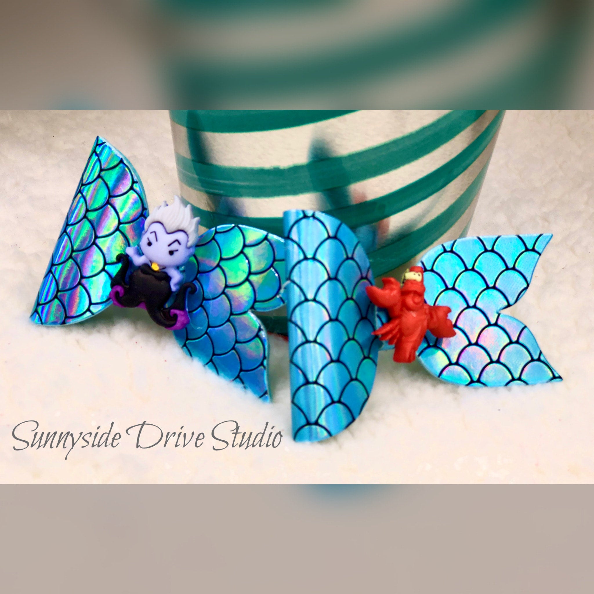 Fish Scales Mermaid Tail Bow