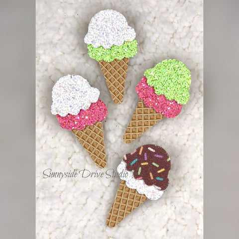 Mini Ice Cream Cone Hair Clip