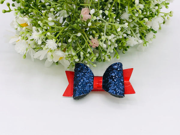 Red Polka Dot Holographic Hair Bow